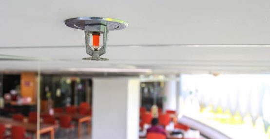 Fire sprinkler On the ceiling — Electricians in Warana QLD
