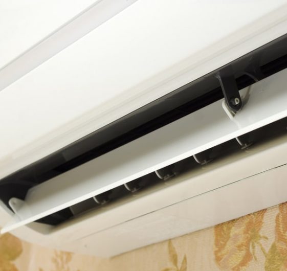 Close up of split system air conditioner in home interior — Split System Air Conditioning in Warana QLD